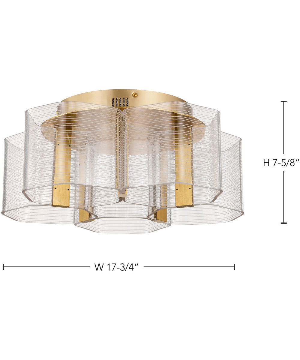 Kenzo  Close-to-Ceiling Polished Anodized Bronze