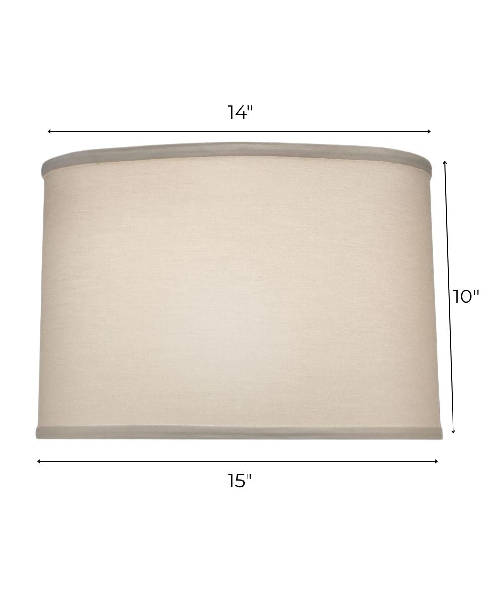 14x15x10 Ivory Shadow Drum Hardback Lampshade