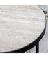 Dauntless Travertine Side Table
