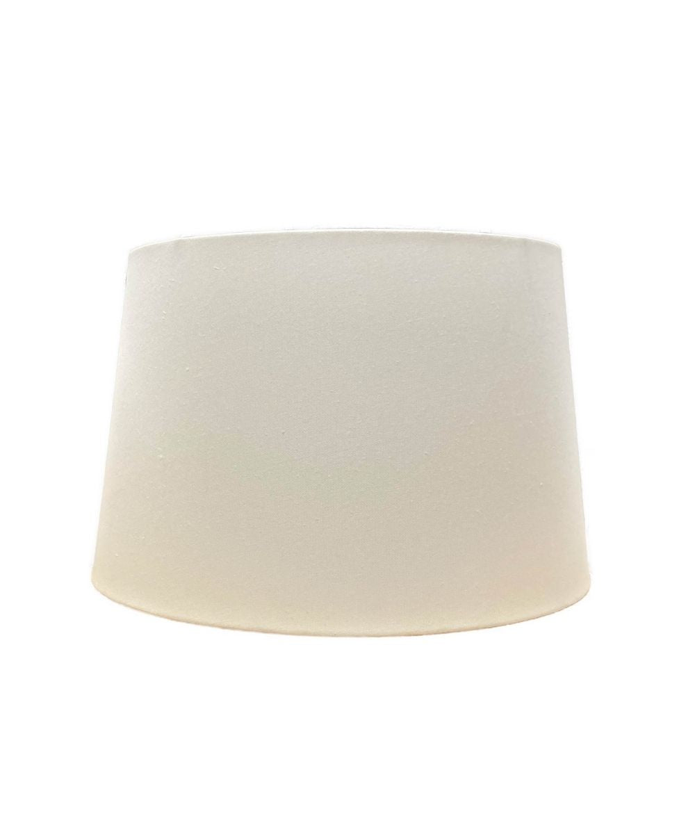 15.5x19x12 Cream Homespun/Rolled Edge Hardback Drum Lampshade
