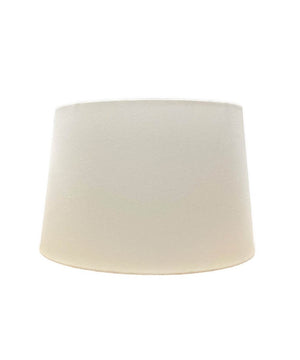 15.5x19x12 Cream Homespun/Rolled Edge Hardback Drum Lampshade