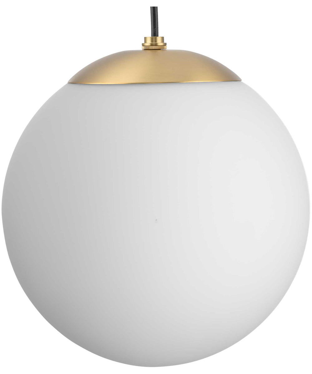 Atwell Opal Glass Globe Medium Hanging Pendant Light Brushed Bronze