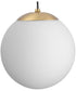 Atwell Opal Glass Globe Medium Hanging Pendant Light Brushed Bronze