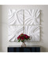 Snowdrift Scultped White Wall Decor, Set of 4