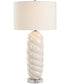 Anneli White Swirl Table Lamp