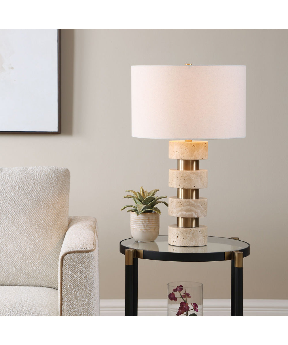 Makani Travertine Table Lamp