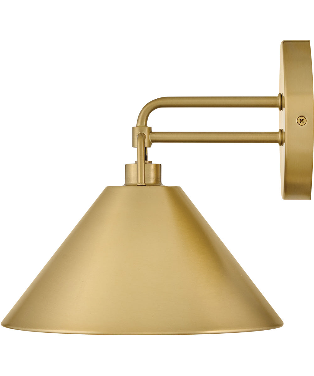 Milo 1-Light Small Single Light Sconce in Lacquered Brass