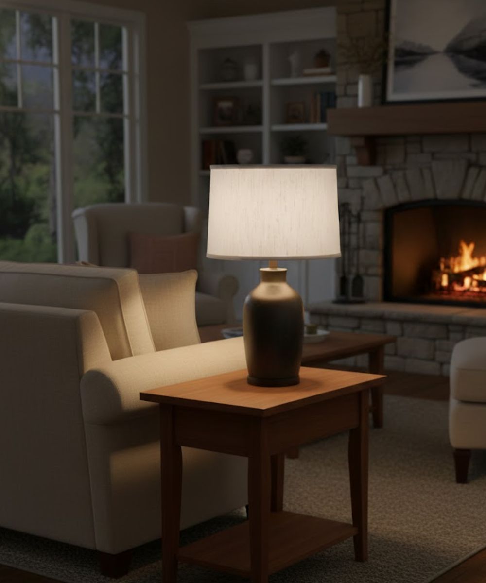 14x15x10 Global White Drum Hardback Lampshade