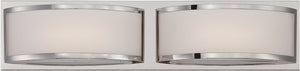21"W Mercer 2-Light LED Vanity & Wall Polished Nickel