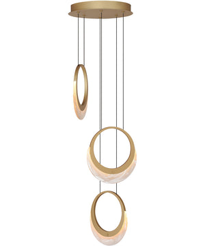 Lyra 3-Light LED Pendant Gold