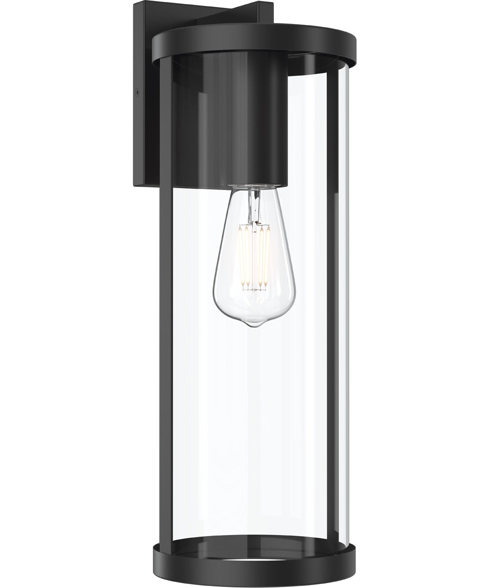 Kagen Extra Large Outdoor Wall Light with Clear Glass Panels Matte Black
