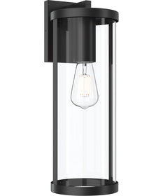 Kagen Extra Large Outdoor Wall Light with Clear Glass Panels Matte Black