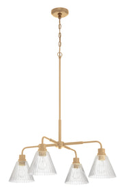 Pleated 4-Light Lighting Premium Bronze