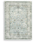 Ladstoney Memory Foam Medium Rug Teal/Beige/Ochre