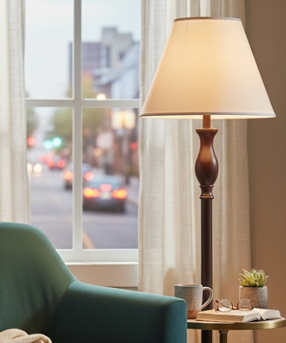 8x16x12 White Butcher Linen Empire Hardback Lampshade