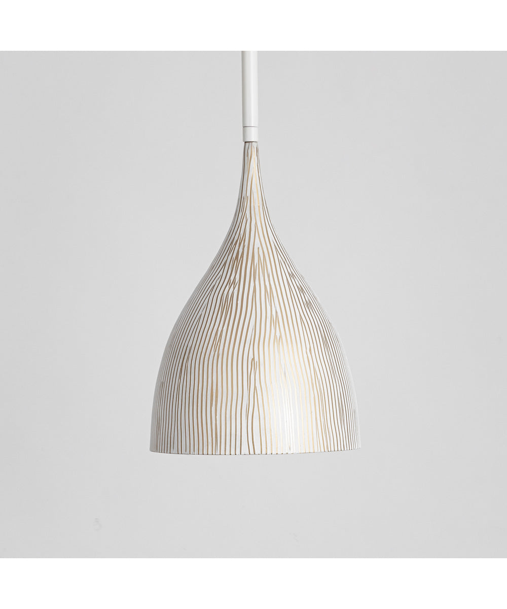 Fleur 1-Light Mini Pendant White/Gold