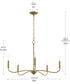 Ilia 5-Light Chandelier Brushed Gold