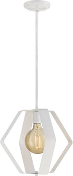 10"W Zen 1-Light Pendant White