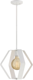 10"W Zen 1-Light Pendant White