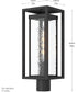 Shaw 19 Inch 1 Light Outdoor Post Light with Clear Glass Textured Black