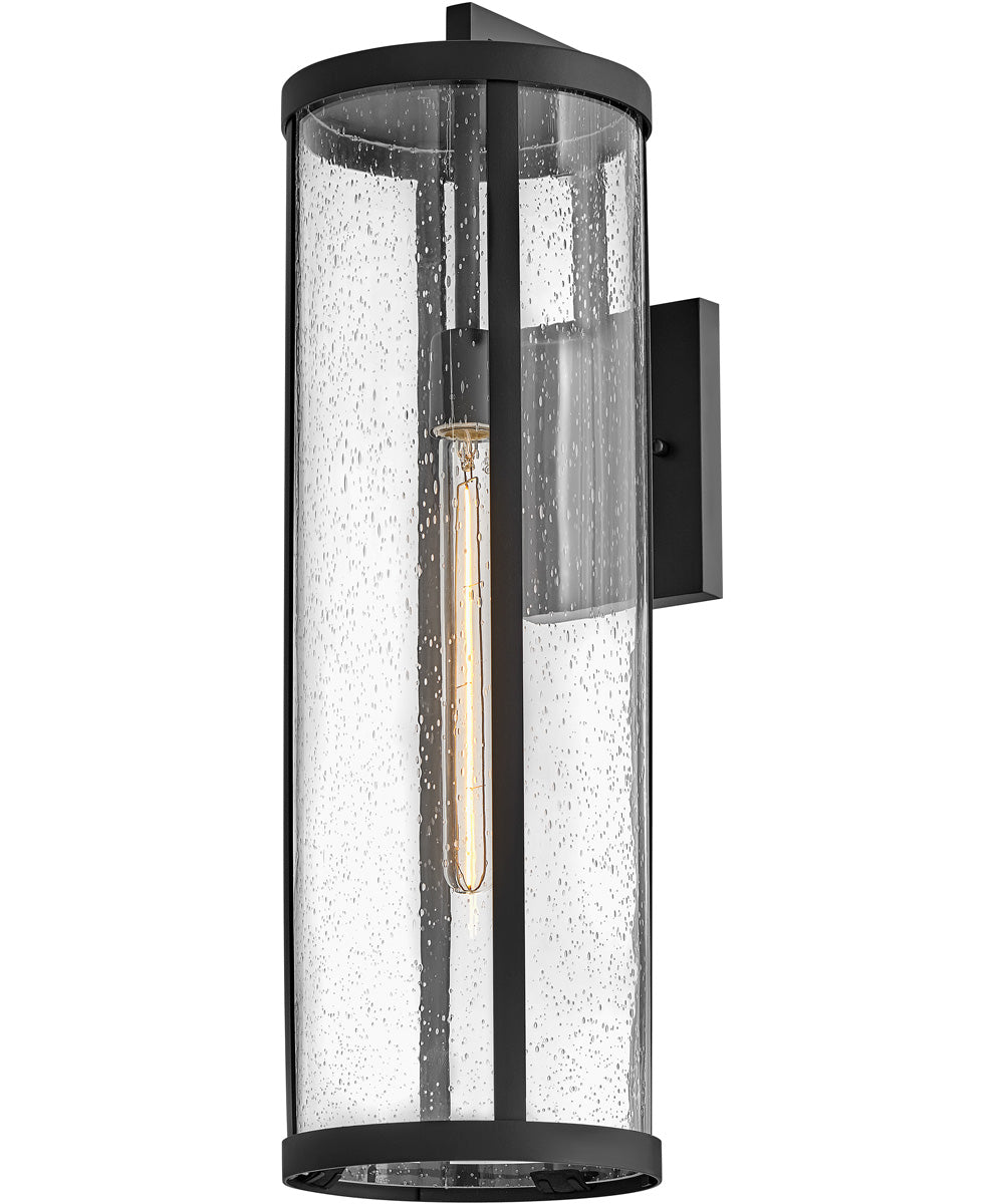 Alfie 1-Light Large Wall Mount Lantern in Black