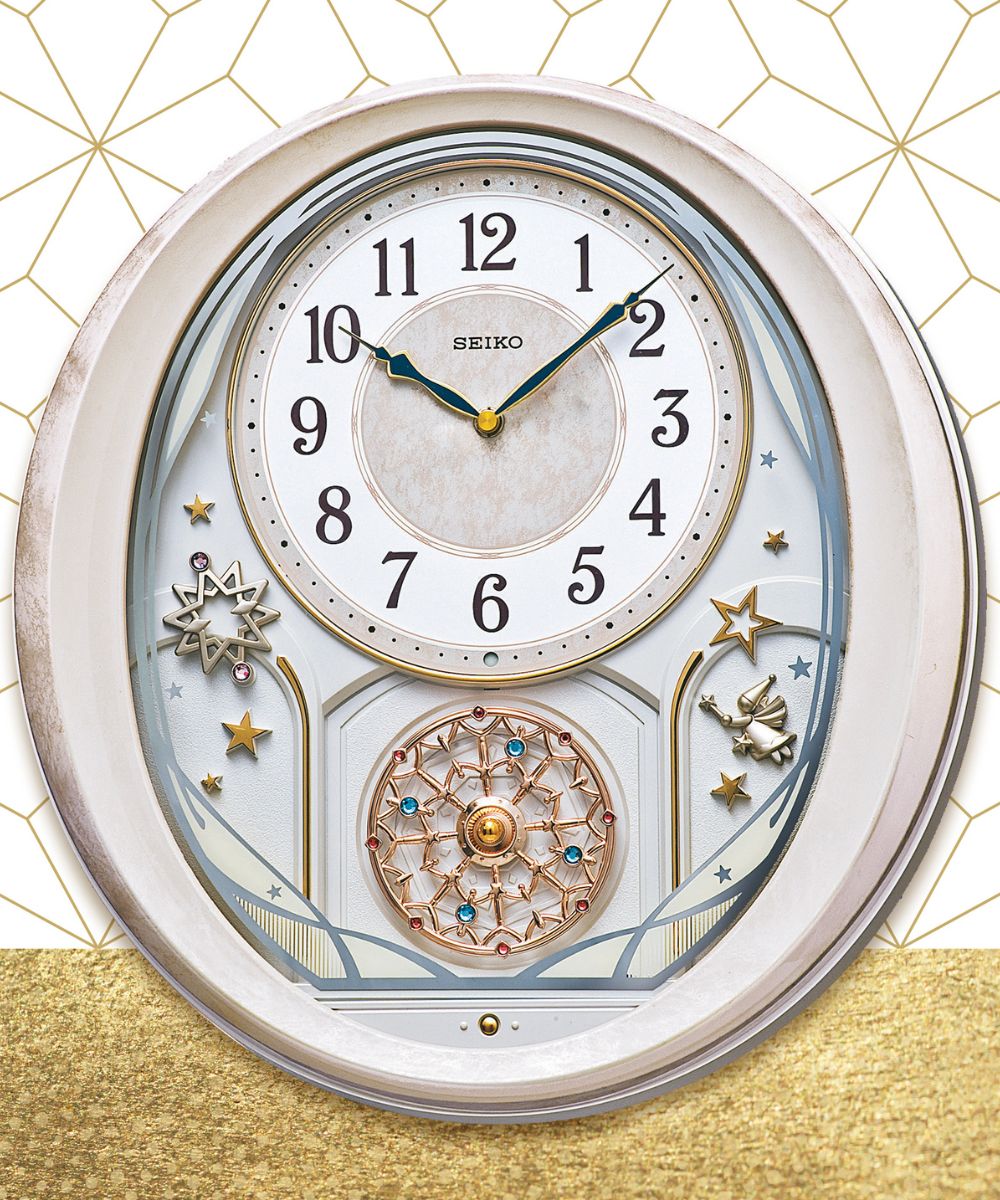 17"H Melodies in Motion Clock  18 Hi Fi Melodies Rotating Pendulum