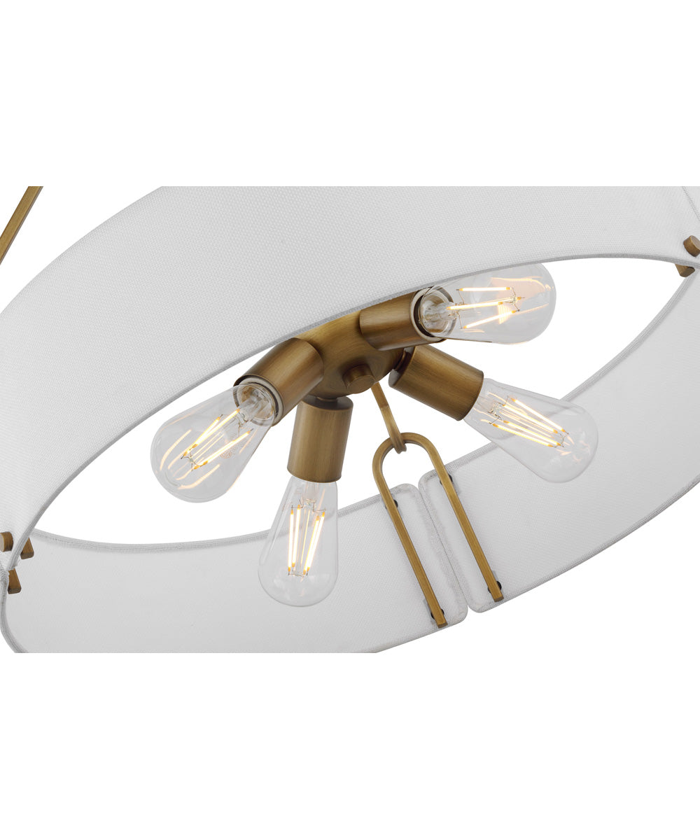 Halter 4-Light Pendant Natural Brass