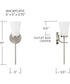Drake 1-Light Sconce Brushed Nickel