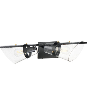 Finch 2-Light Wall Sconce Dark Bronze/Antique Brass