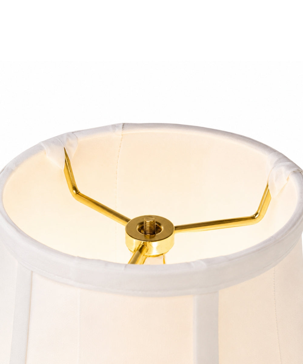 12"W x 10"H White Bell Shantung Shade