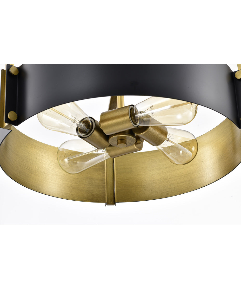 Altos 4-Light Pendant Matte Black