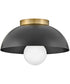 Stu 1-Light Small Flush Mount in Black