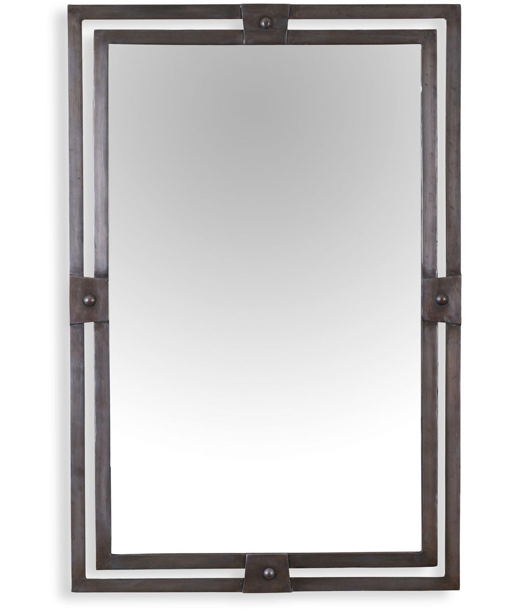 24x36" Wall Mirror in Distressed Gunmetal