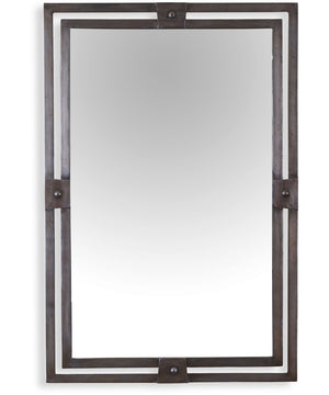 24x36" Wall Mirror in Distressed Gunmetal