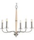 Durrell 5-Light Coastal Chandelier Light Brushed Nickel