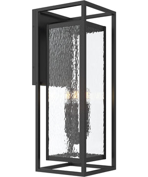 Shaw 25 inch 1 Light Outdoor Wall Light with Clear Glass Textured Black