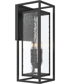 Shaw 25 inch 1 Light Outdoor Wall Light with Clear Glass Textured Black