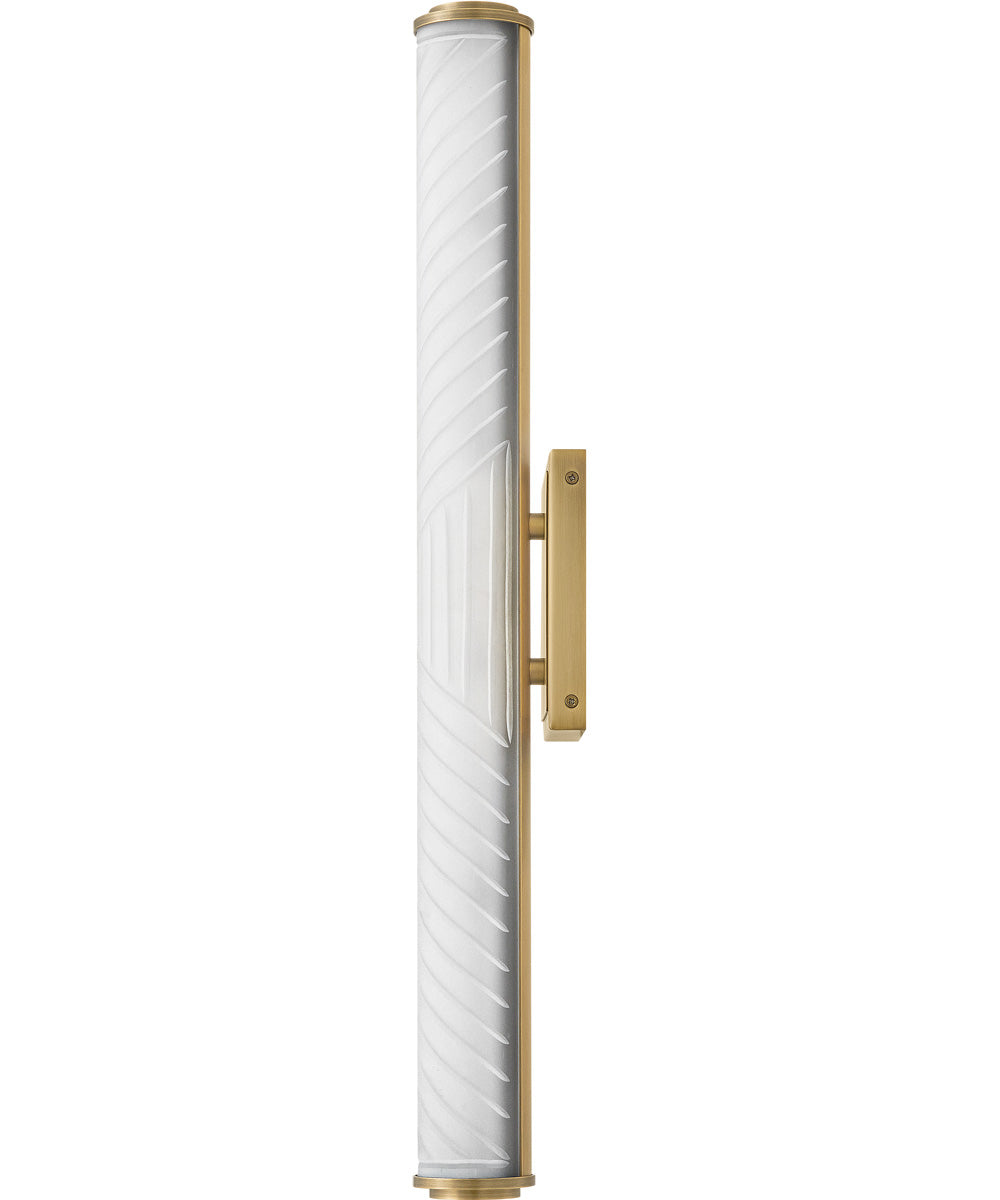 Devon LED-Light Medium LED Vanity in Lacquered Brass