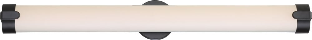 36"W Loop 1-Light Vanity & Wall Aged Bronze