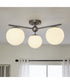 Jasper 3-light Semi-Flush Mount Satin Nickel