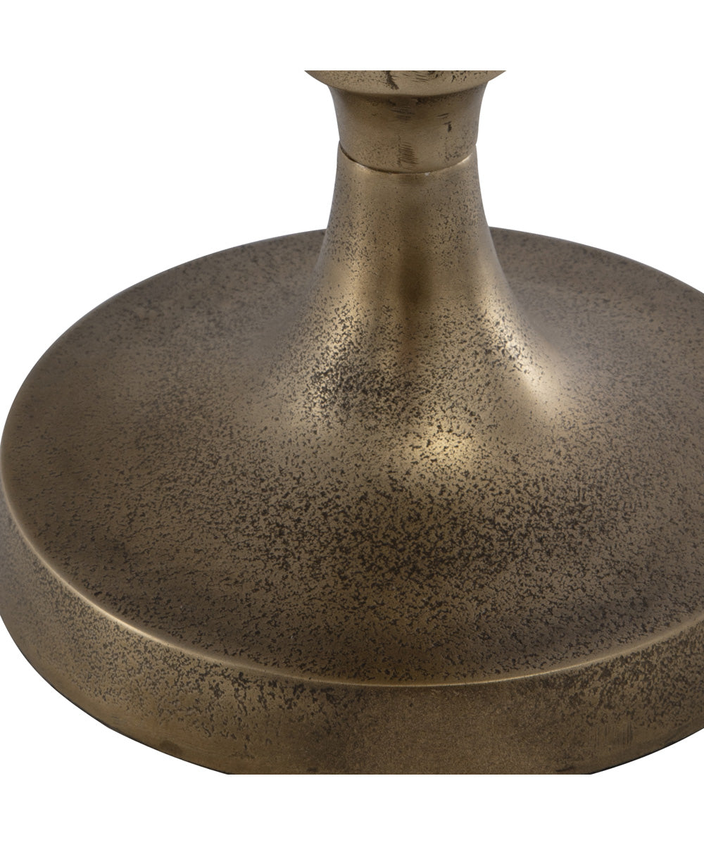 Drink Table in Textured Aluminum and Antique Brass