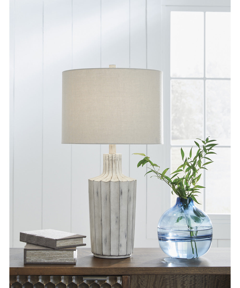 Imre Poly Table Lamp Distressed Brown