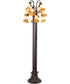 63" High Amber Tiffany Pond Lily 12 Light Floor Lamp
