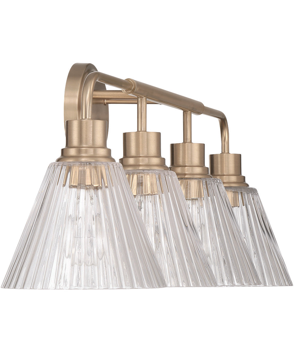 Pleated 4-Light Lighting Premium Bronze