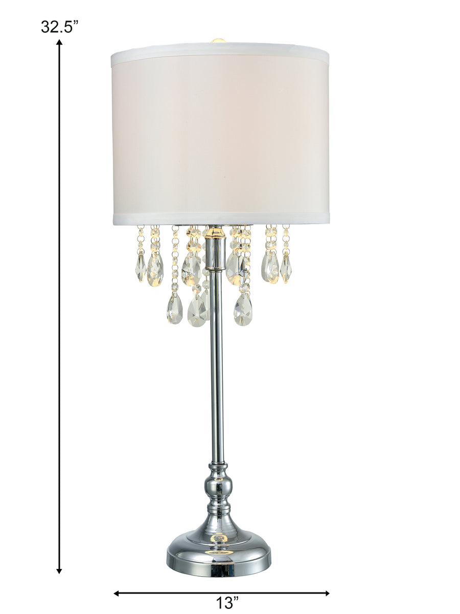 Essence 32.5 Inch  Tall Crystal Table Lamp