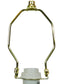 12"W x 9"H  SLIP UNO FITTER White Shantung Bell Lampshade