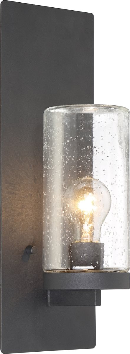 6"W Indie 1-Light Vanity & Wall Textured Black