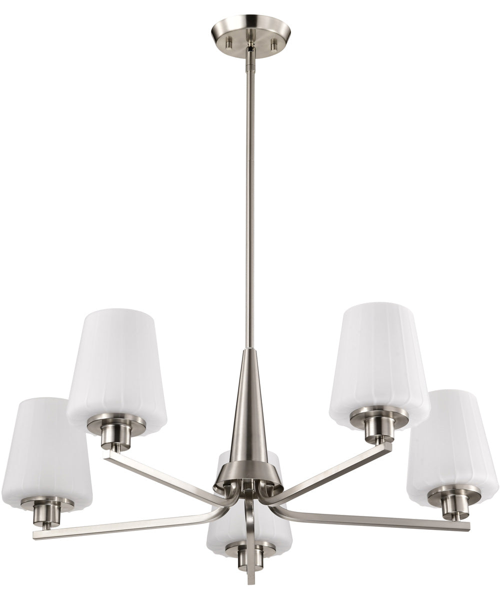 Lune 5-Light Chandelier Brushed Nickel