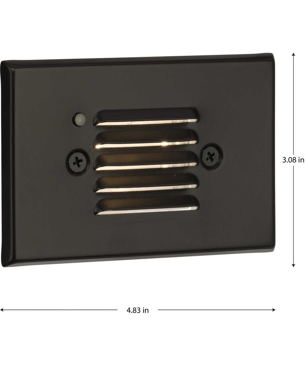 LED Indoor/Outdoor Integrated LED Wall or Step Light with Photocell Antique Bronze