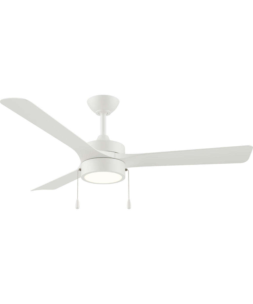 Axion I 52 in. 3-Blade Modern LED Ceiling Fan Matte White